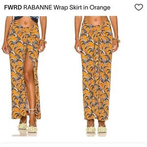 Paco rabanne floral print ruched maxi skirt